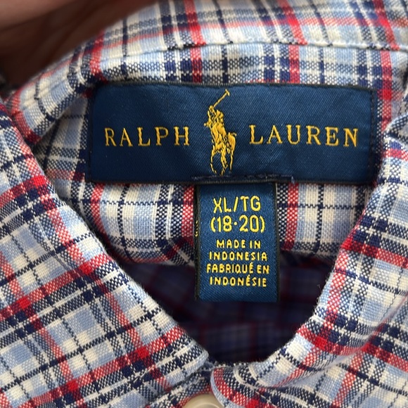 Boys BUNDLE Polo Raulph Lauren Plaid Dress Shirts Size XL - Picture 11 of 13